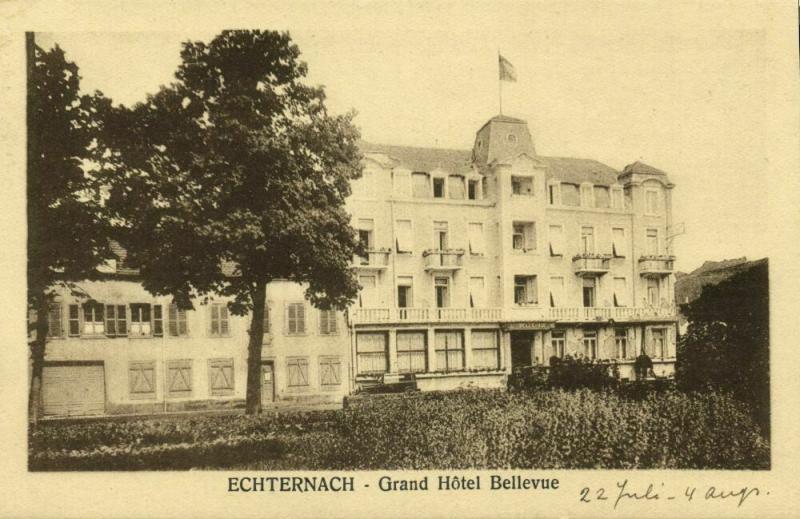luxemburg, ECHTERNACH, Grand Hôtel Bellevue (1930s) Postcard