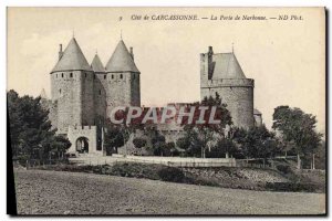 Old Postcard Carcassonne Porte de Narbonne