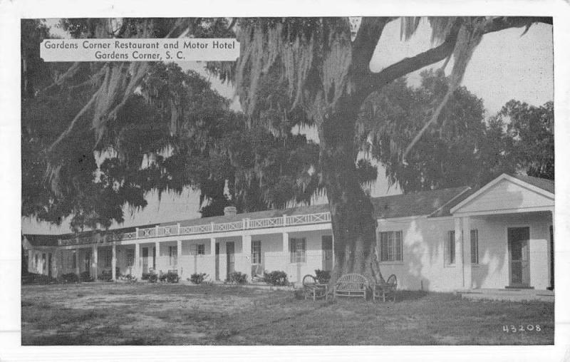 Gardens Corner South Carolina Restaurant Street View Antique Postcard K49621