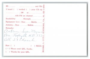 QSL Radio Card From Lubec Maine KMA 4426 