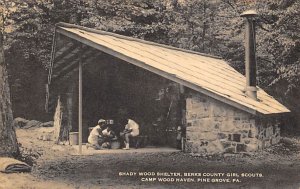 Shady Wood Shelter, Berks County Girl Scouts Pine Grove, PA USA Writing on ba...