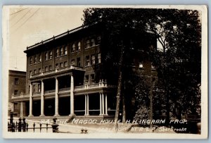 Sherbrooke Quebec Canada Postcard Magog House HH Ingram 1923 RPPC Photo