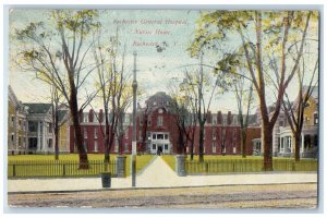 1914 Rochester General Hospital Nurses Home Rochester New York Vintage Postcard 