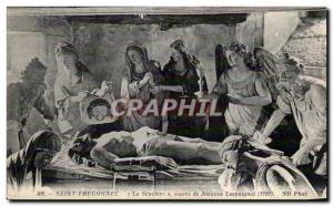 Old Postcard Saint Thegonnec The Sepucre work of Jacques lespaignol 1702