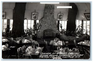 Gulfport MS RPPC Photo Postcard Corner of Angelo's Dining Room c1950's