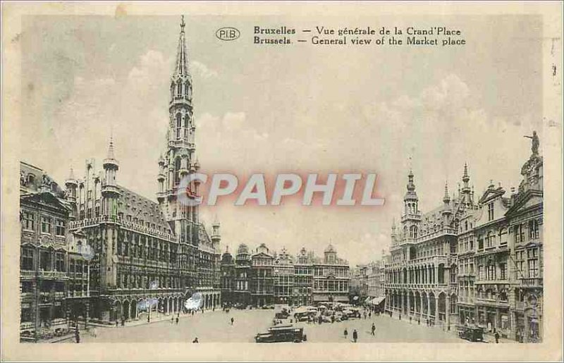Old Postcard Brussels Generale view of the Grand