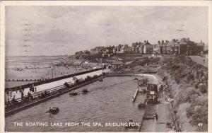 England Bridlington The Boating Lake From The Sea 1953