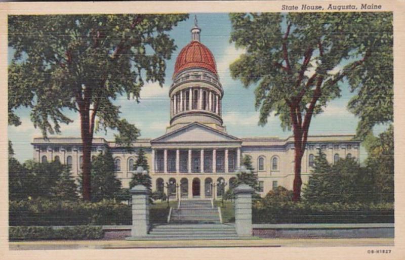 Maine Augusta State House Curteich