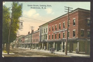 FREDERICTON NEW BRUNSWICH CANADA DOWNTOWN QUEEN STREET VINTAGE POSTCARD