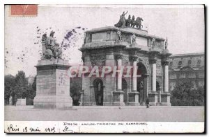 Old Postcard Paris Arc de Triomphe du Carrousel