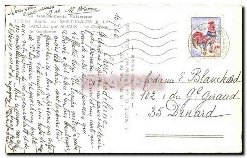Old Postcard Franche Comte de Saint Claude Picturesque Route has by Sickle