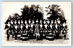 Fort William Ontario Canada Postcard Music Band 1946 Vintage RPPC Photo