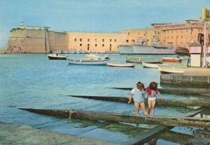 Gaeta Greece Customs Office Nautical School Greek Postcard