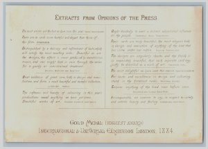 1885 Hildesheimer & Faulkner Printers Christmas New Years Trade Cards #3 3R