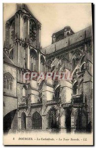 Old Postcard Bourges La Cathedrale The deaf tower