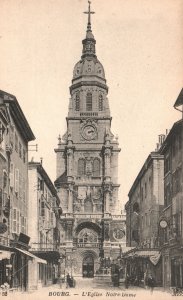 Vintage Postcard Bourg L'Eglise Notre-Dame Church In Bourgh-En-Bresse France