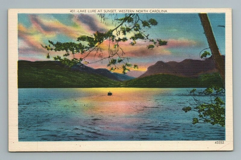 Lake Lure Sunset Western North Carolina NC Postcard