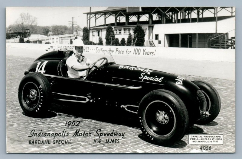 RACE CAR JOE JAMES NDIANAPOLIS MOTOR SPEEDWAY VINTAGE REAL PHOTO