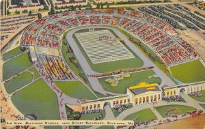 Baltimore Maryland 1940s Postcard Aerial View Baltimore Football Stadium