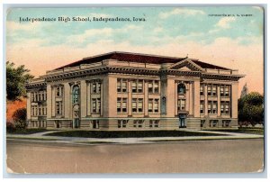 c1910's Independence High School Campus Building Facade Iowa IA Antique Postcard