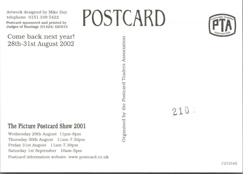 Hobbies Advertising Postcard - Picture Postcard Show 2001 - RR18464