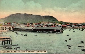 Panama Canal View Of Bay and Panama City With Ancon Hill In Distance