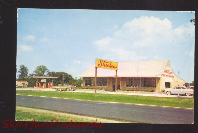 SPRINGFIELD ILLINOIS STUCKEY'S PECAN SHOPPE ROUTE 66 GAS STATION OLD POSTCARD