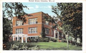 COLUMBUS, WI  Wisconsin    NORMAL SCHOOL  Postmarked 1950   c1920's Postcard