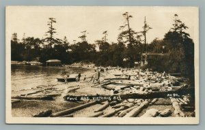 FOUL BAY VICTORIA CANADA VINTAGE REAL PHOTO POSTCARD RPPC