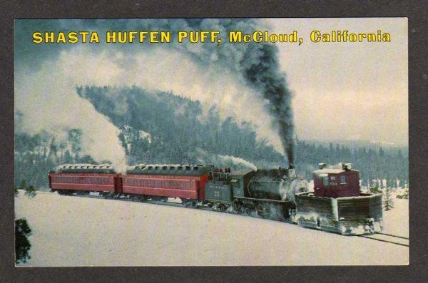 CA Shasta Huffen Puff Railroad Train MCCLOUD CALIFORNIA