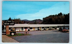 FRANKLIN, NC North Carolina~ WOODS MOTOR COURT c1960s Roadside   Postcard