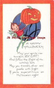 326069-Halloween, Whitney No WNY17-1, Fairy Holding up a Jack o Lantern