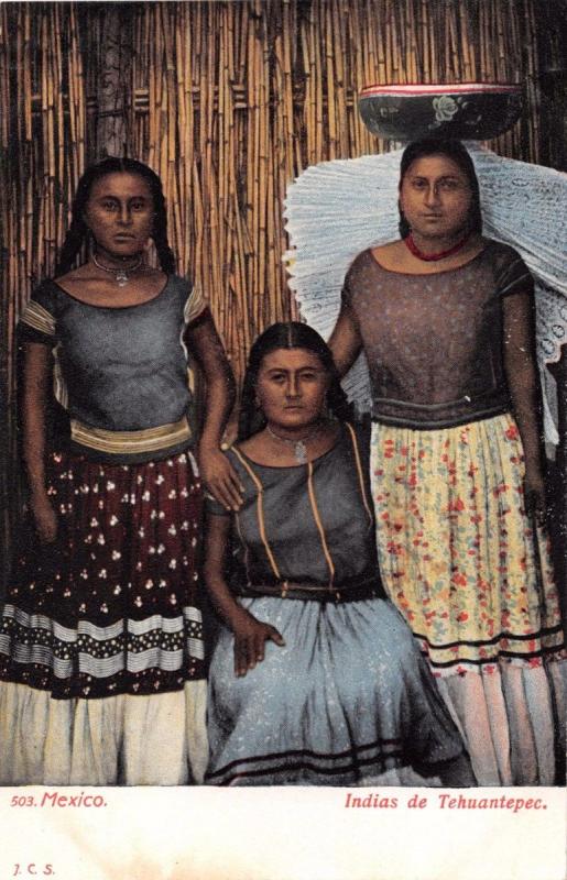 TEHUANTEPEC OAXACA MEXICO INDIAS WOMEN~J.G.S. #503 PUBLISHED PHOTO POSTCARD