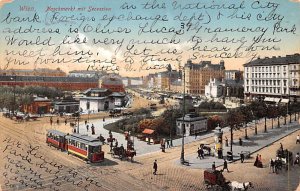 Naschmarkt mit Secession Wien Austria 1912 