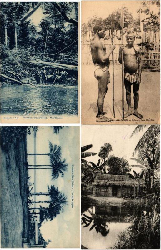 GABON, CENTRAL AFRICA 100 CPA Vintage Postcards pre-1960 (L3297)