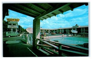 ALBUQUERQUE, New Mexico NM ~ Route 66 DESERT INN Roadside c1960s-70s Postcard