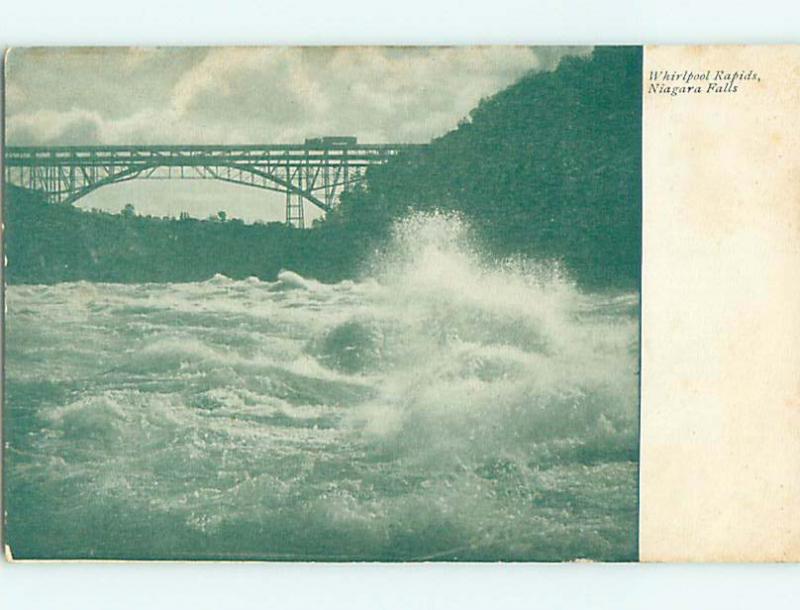 Unused Pre-1907 BRIDGE OVER WHIRLPOOL RAPIDS IN NIAGARA FALLS CANADA t3338