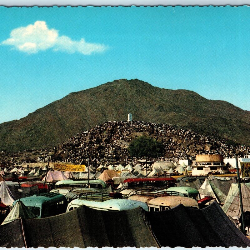 c1970s Mt Arafat Saudi Arabia Bus Camp Tent Shanty Town Crowd Festival 4x6 PC M4