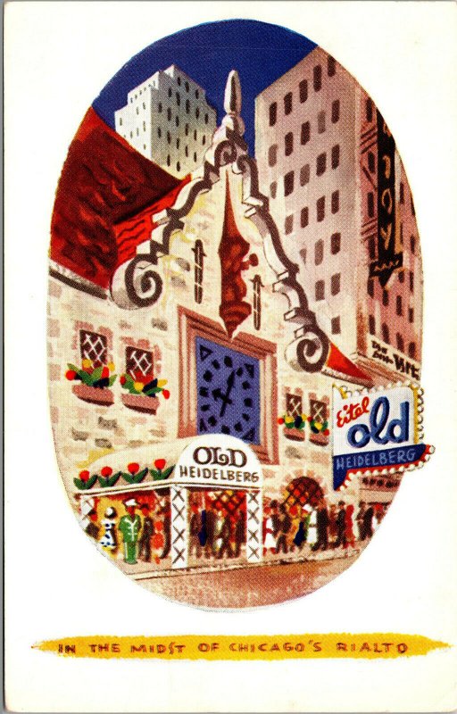 Vtg Rialto Square Theatre Chicago Illinois IL Postcard