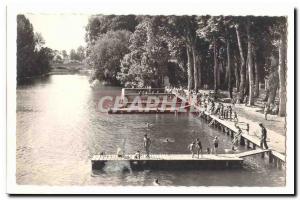 La Fleche Old Postcard The pool Loir