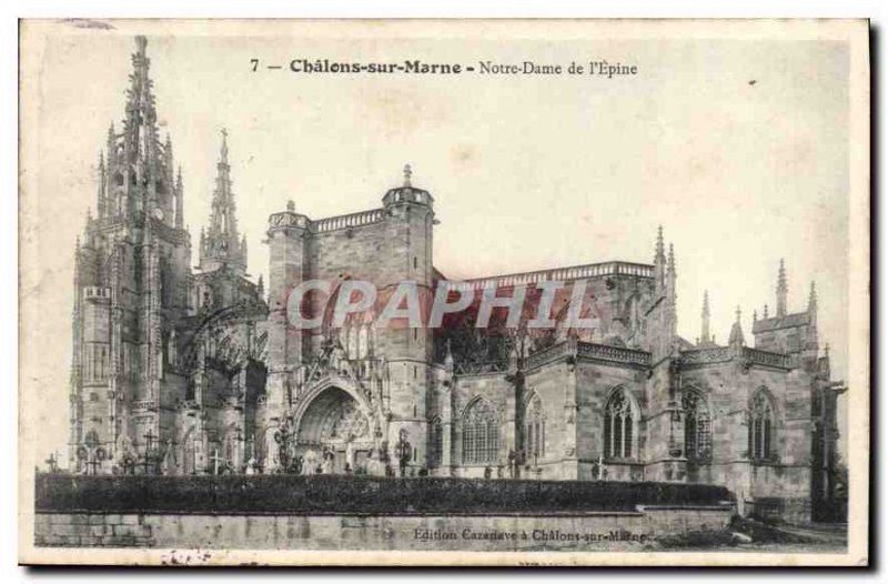 Old Postcard Chalons sur Marne Our Lady of the Thorn