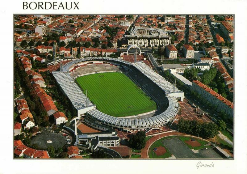 france, BORDEAUX, Stade Municipal, Aerial View (1990s) Stadium Postcard