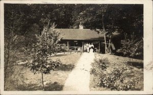 Woodmere Cabin Camp - Brooklyn NY Cancel 1911 Real Photo Postcard