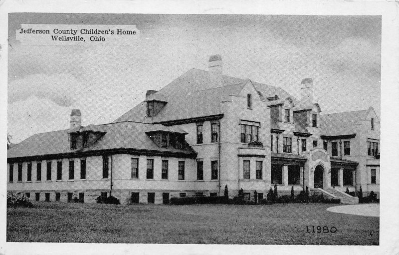 Wellsville Ohio 1950 Postcard Jefferson County Children's Home