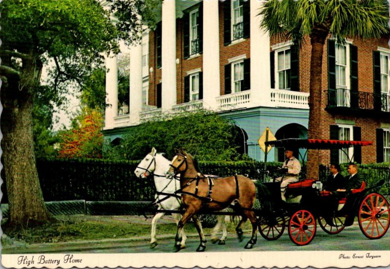 South Carolina Charleston Beautiful High Battery Home & Sightseeing Carriage