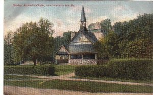 Postcard Hawleys Memorial Chapel near Monterey Inn PA