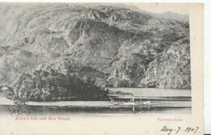 Scotland Postcard - Ellen's Isle and Ben Venue - Stirlingshire - Ref 4391A