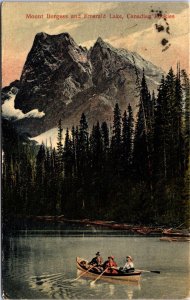 Canada Mount Burgess And Emerald Lake Canadian Rockies Vintage Postcard 09.79