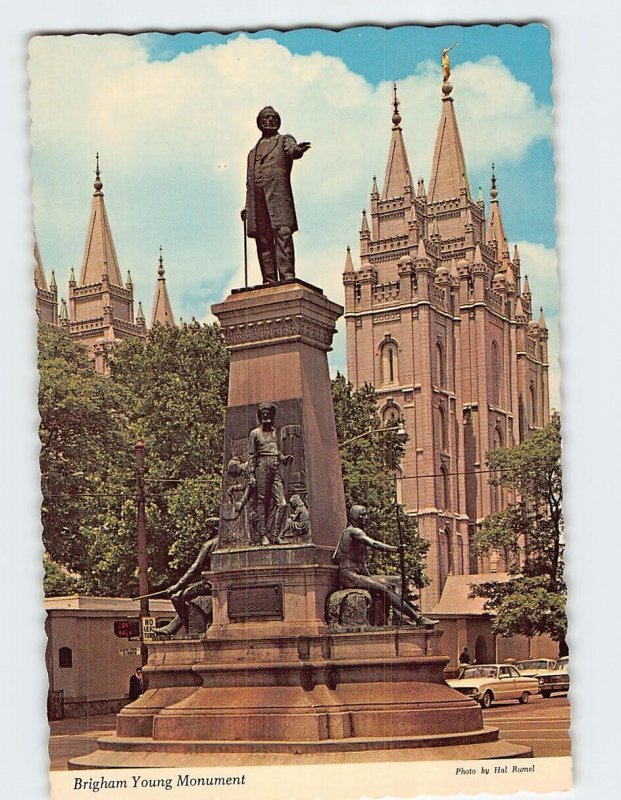 Postcard Brigham Young Monument, Salt Lake City, Utah