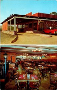 Ann Arbor, MI Michigan FRONTIER BEEF BUFFET RESTAURANT Roadside ca1960s Postcard